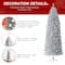7.5ft. Unlit Silver Pencil Tinsel Artificial Christmas Tree